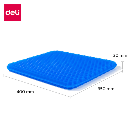 เบาะรองนั่งเจล Deli VS757-BL-01 ขนาด 35x40x3 cm_10